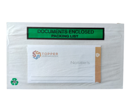 Paper packing list envelope C5 printed Documents/Packinglist eco friendly